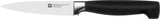 ZWILLING Juego de cuchillos, 3 piezas, Cuchillo para mechar y adornar, Cuchillo para carne, Cuchillo de chef, Mango especial de acero inoxidable/plástico, Four Star