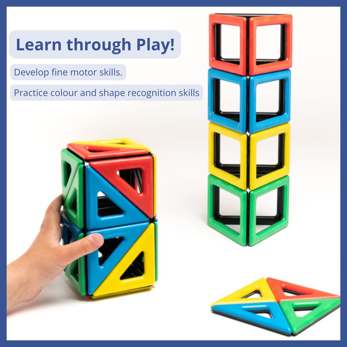 Polydron 50 – 1030 magnético extra formas Set (Pack de 48)