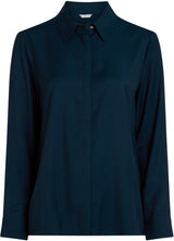 Tommy Hilfiger Camisa Mujer Soft Viscose Regular Fit, Azul (Dark Night Navy), 38