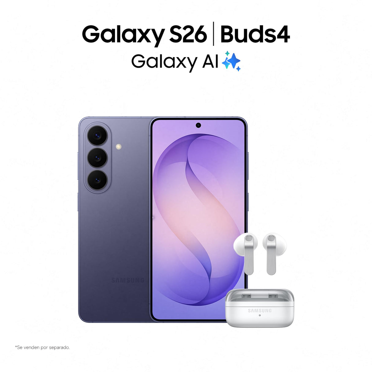 Samsung Galaxy S26, 256GB, Teléfono Móvil con Galaxy AI, Cámara 50MP, 12GB RAM, Batería 4300mAh, Garantía del Fabricante 3 Años + 1 Año Extra, Color Azul Cielo (Versión Española)