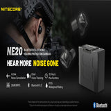 NE20 Active - Auriculares con cancelación de Ruido, Color Negro