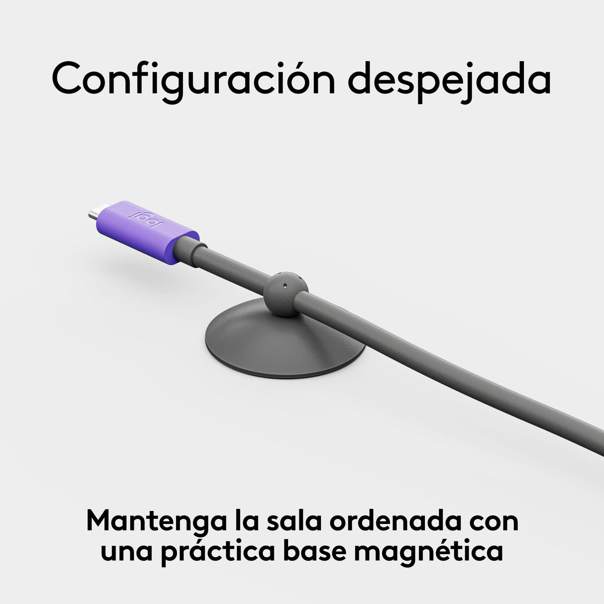 Logitech cable USB activo | Conexión BYOD con un solo cable a MeetUp 2 | Accesorio de videoconferencia para salas pequeñas - Grafito