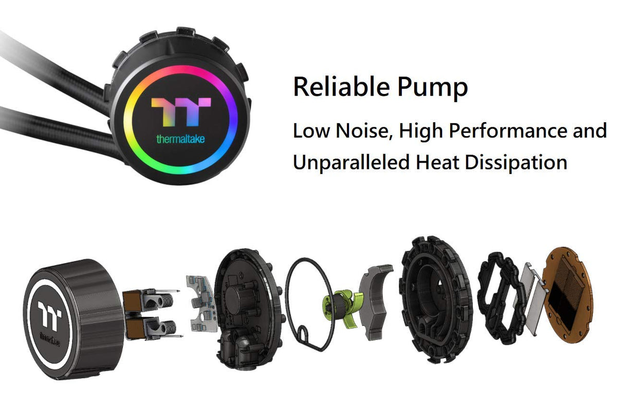 Thermaltake Floe DX 360 mm, LED de doble anillo, 16.8 millones de colores habilitado para software (TT RGB Plus/Alexa/Razer Chroma), AMD (AM5/AM4)/Intel (LGA 2066/1200), AIO CPU Liquid Cooler