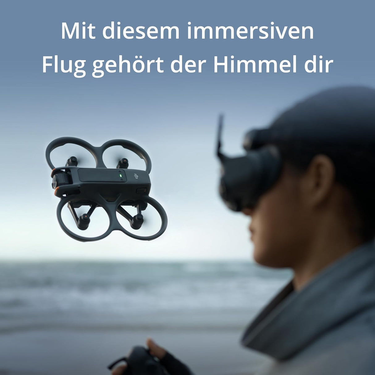 DJI Avata 2 Fly More Combo (1 batería) Bundle, Drone FPV con cámara, con protección de la hélice, voltea/rueda con sólo pulsar un botón, drone con cámara de contenidos POV, incl Goggles 3y RC Motion 3
