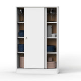 MUEBLES PITARCH | Armario Auxiliar Multiusos bajo Puertas Correderas para Limpieza, cocinas, galerías, despachos 120x74x33cm (Alto x Ancho x Fondo), Blanco, Colección Tibet