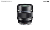 Olympus M.Zuiko - Objetivo digital ED 75 mm F1.8, longitud focal fija rápida, apto para todas las cámaras MFT (modelos olympus OM - D & Pen, serie G de Panasonic G), negro