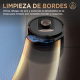 Shark PowerDetect Robot Aspirador y mopa 2 en 1, Base NeverTouch Pro con Limpieza, Carga y Vaciado automáticos, 60 días, navegación 3D y LiDAR, NeverStuck, WiFi/App, Negro, RV2800ZEEU