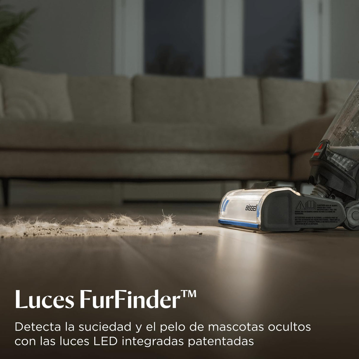 Bissell CrossWave OmniFind, Aspiradora de Mano Sin Cable, Aspirado y Mopa al Mismo Tiempo, con Luces LED FurFinder para Detectar Suciedad y Pelos de Mascotas, 185m² Limpieza Multisuperficie, 4006N