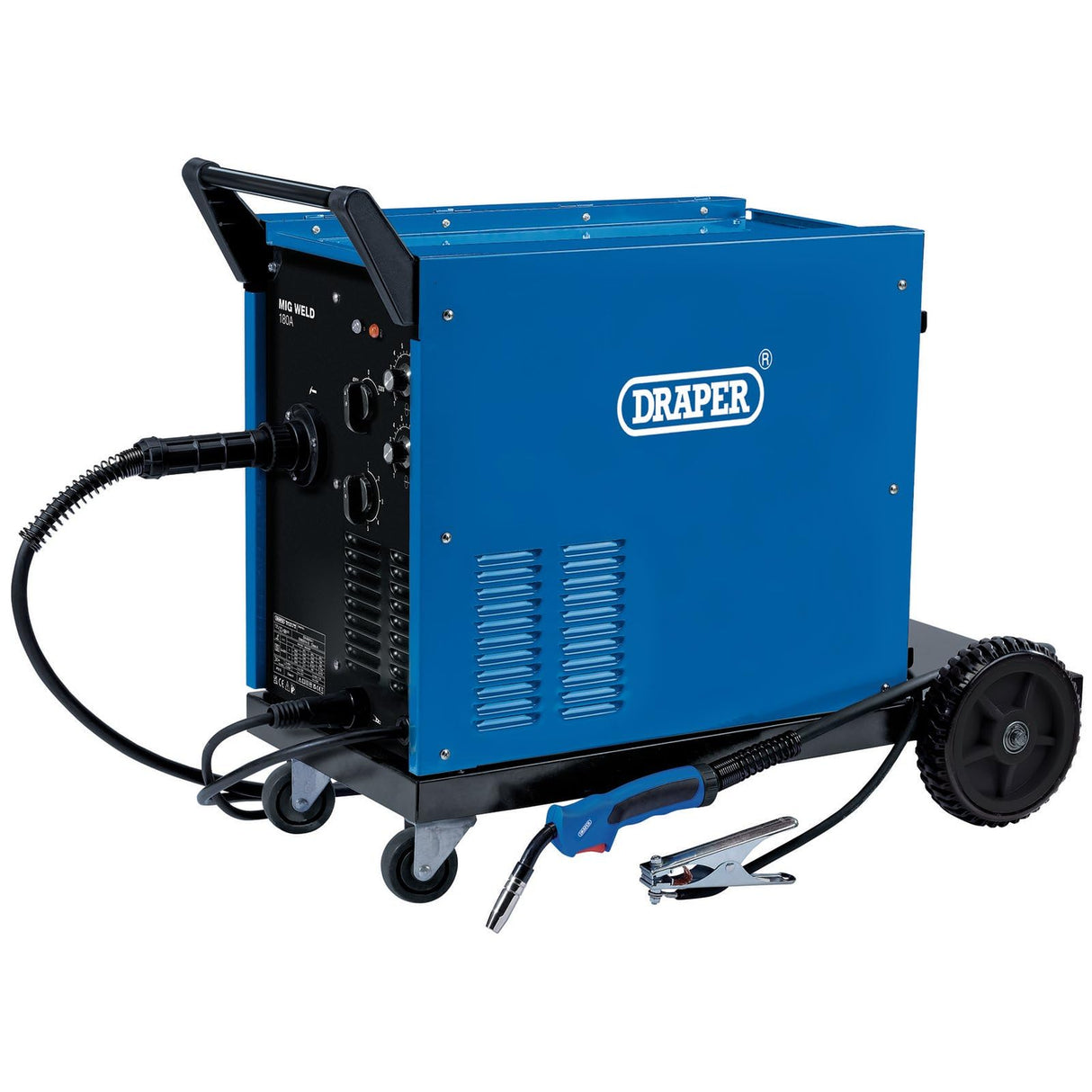 Draper MW190T 180 Amp Gas/Gasless Turbo Mig Soldador, Azul