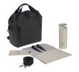 LÄSSIG Mochila cambiadora para bebés Bolsa cambiadora incl. accesorios cambiadores Mochila con cambiador producida de forma sostenible/Goldie Up Backpack black