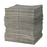 SPC® by Brady Almohadillas Absorbentes Universales – Pack de 200, 1 capa, Sellados y Perforados, 40 cm x 50 cm, Alta Absorción para Aceites, Agua, Disolventes y Refrigerantes