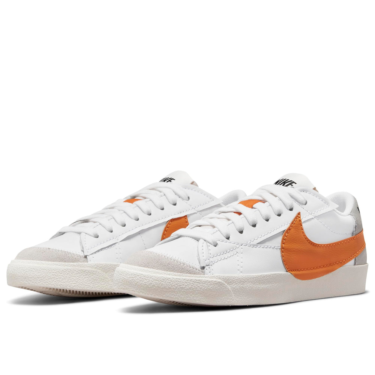 Nike Blazer Low '77 Jumbo, Zapatillas Mujer, White Orange Grey, 41 EU