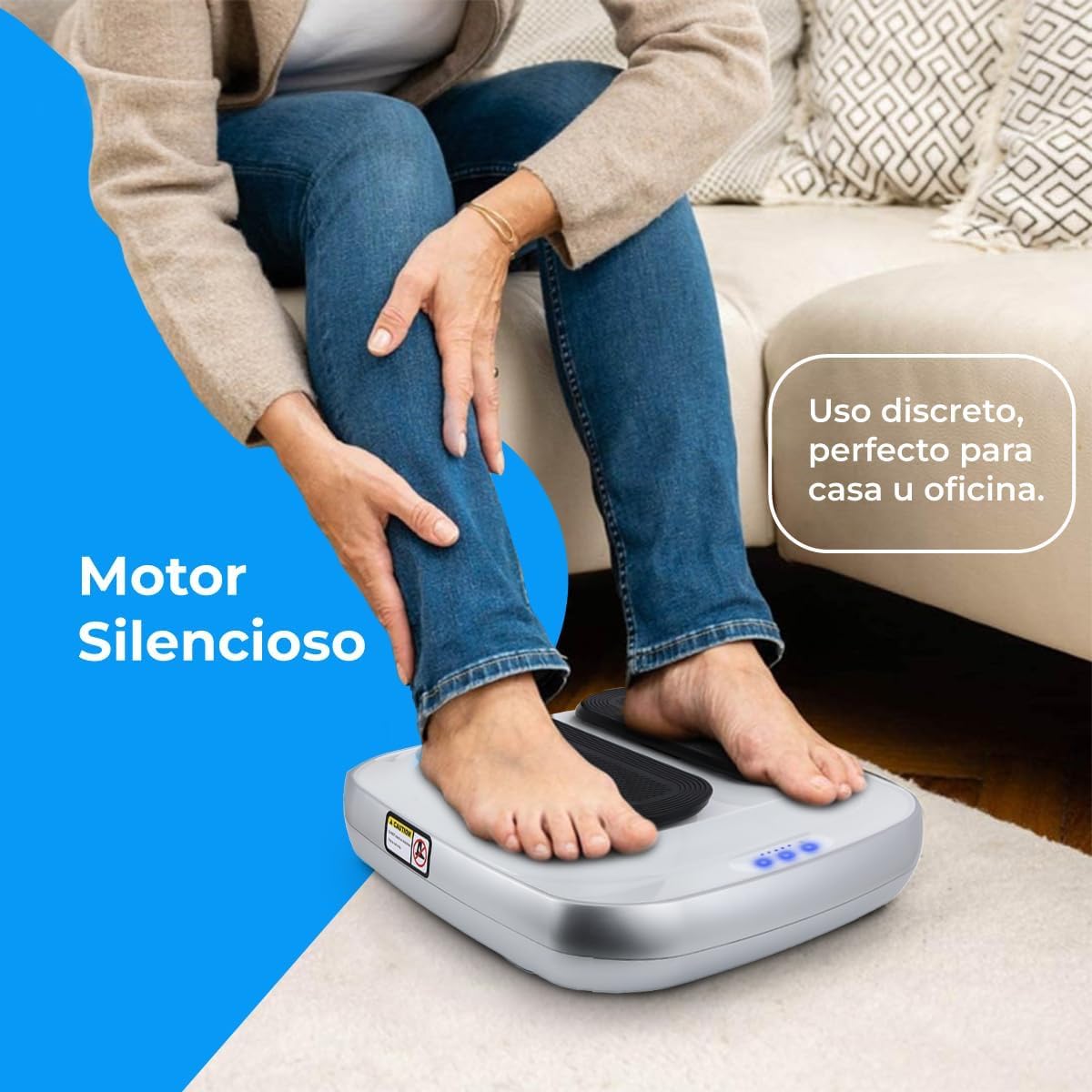 NK Ejercitador de Piernas Eléctrico, Ejercitador Pasivo, Mejora la Circulación, Ideal para Rehabilitación, Movilidad con Velocidad Ajustable, para Hogar y Oficina
