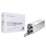SilverStone Gemini 2000C Titanium, 80PLUS Titanium 2000W+2000W 2U CRPS Redundantes Netzteil, SST-GM2000C-TF