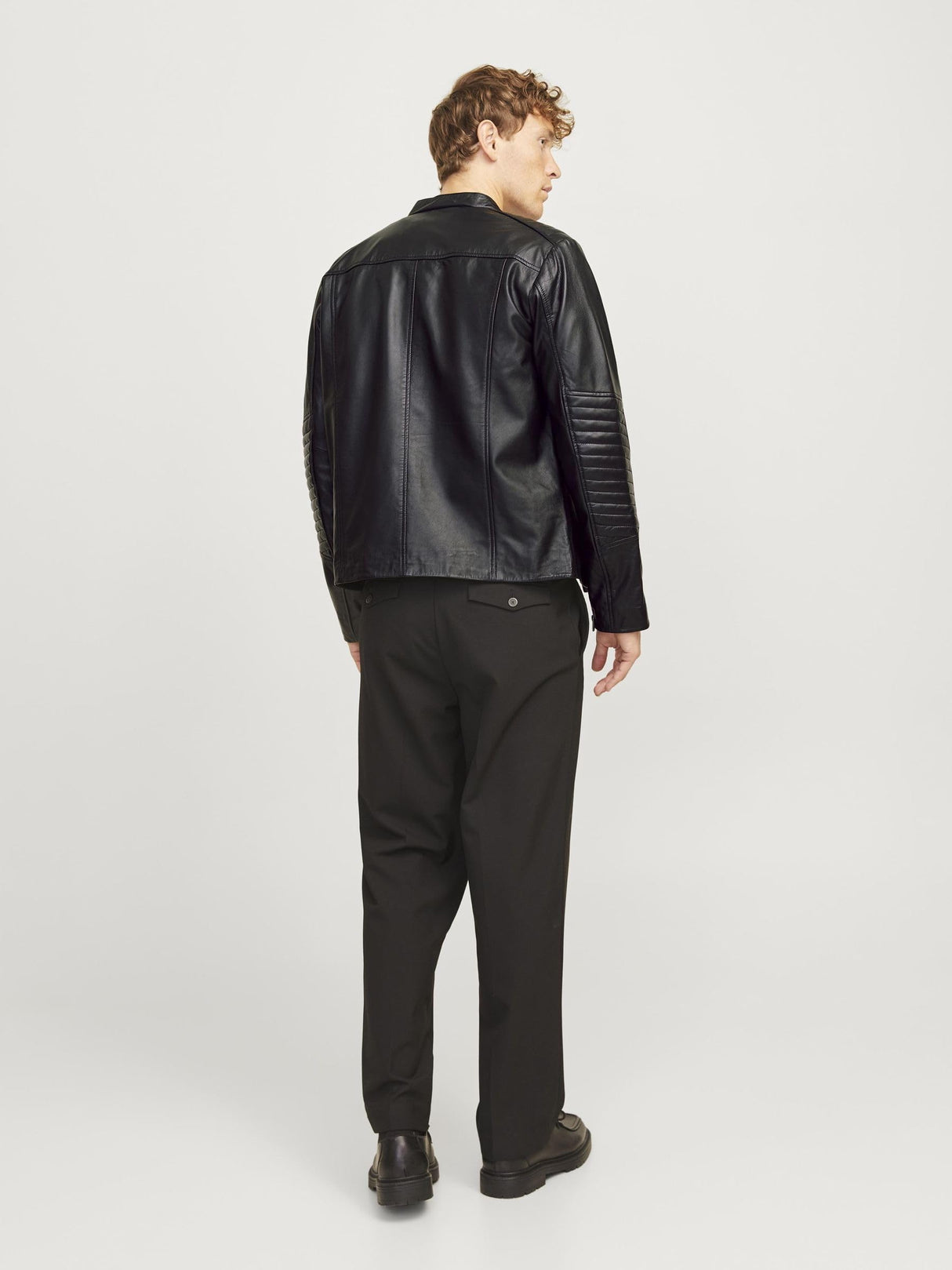 JACK & JONES Leather Jacket Leather Jacket Black S Black S