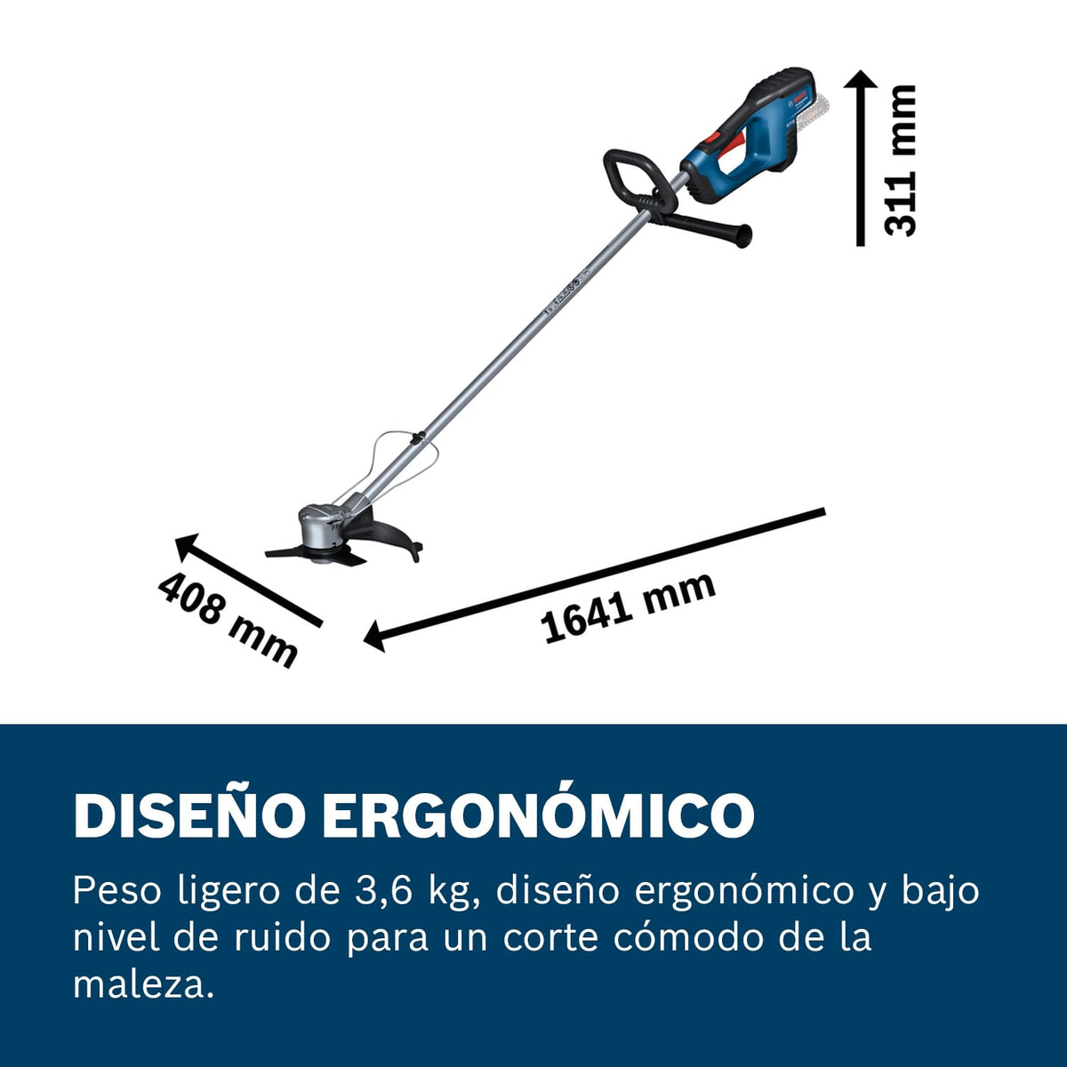 Bosch Professional 18V System desbrozadora a batería GFR 18V-23 (motor sin escobillas, diámetro del área de corte 23 cm, incl. 1 bobina, 1 correa, set de cuchillas, protector de plantas)