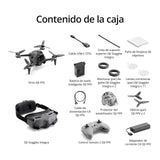 DJI FPV Pack Explorer, Experiencia de Vuelo inmersivo, Campo de visión superamplio de 150° 4K/60 fps, transmisión de vídeo HD a 10 km con Baja latencia, Freno y Vuelo estacionario de Emergencia