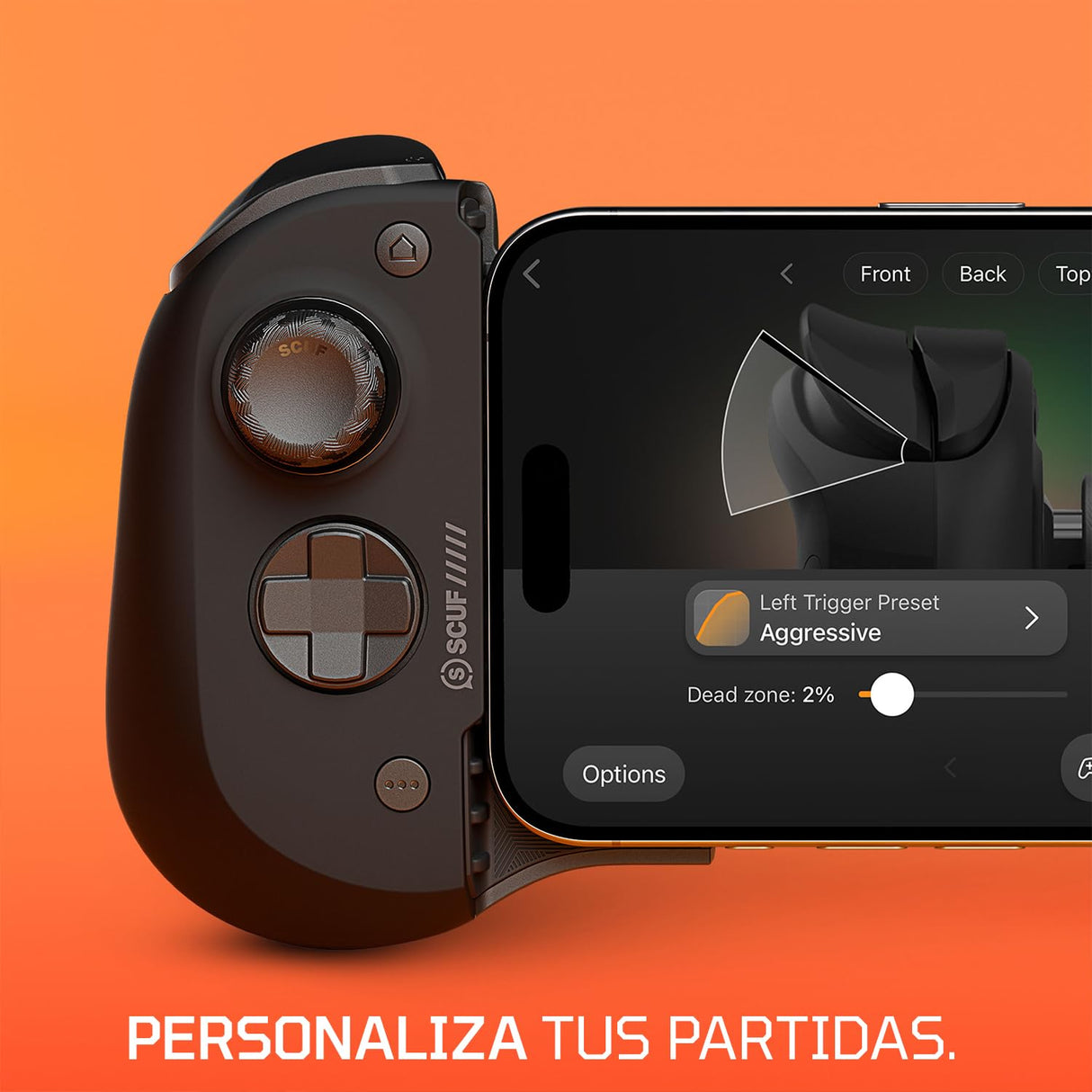 Scuf NOMAD Mando iPhone Inalámbrico para Móviles – Paletas Traseras – Sticks Antidrift – Bluetooth 5.0 Conectividad – PS Remote, Xbox Game Pass, Apple Arcade, Steam Link – Blanco