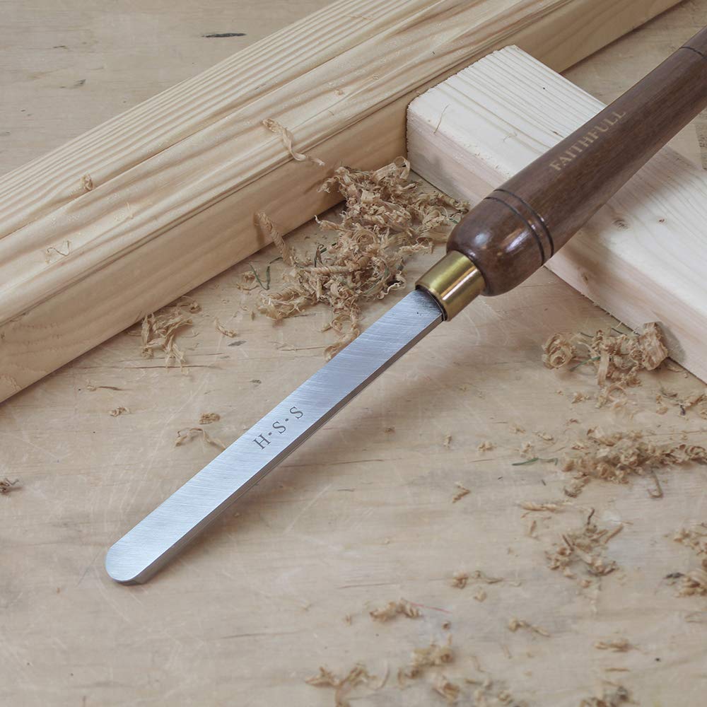 Faithfull HSS Turning Chisel Set of 8 in Wooden Presentation Box Suitable for Hard and Soft Woods