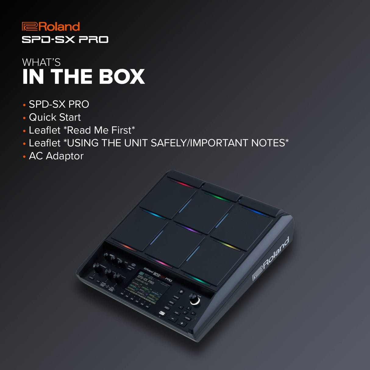 Pad de sampleo Roland SPD-SX PRO | El pad de sampleo estrella para baterías y otros músicos | 9 superficies activas, 8 entradas para disparadores externos, pantalla a color