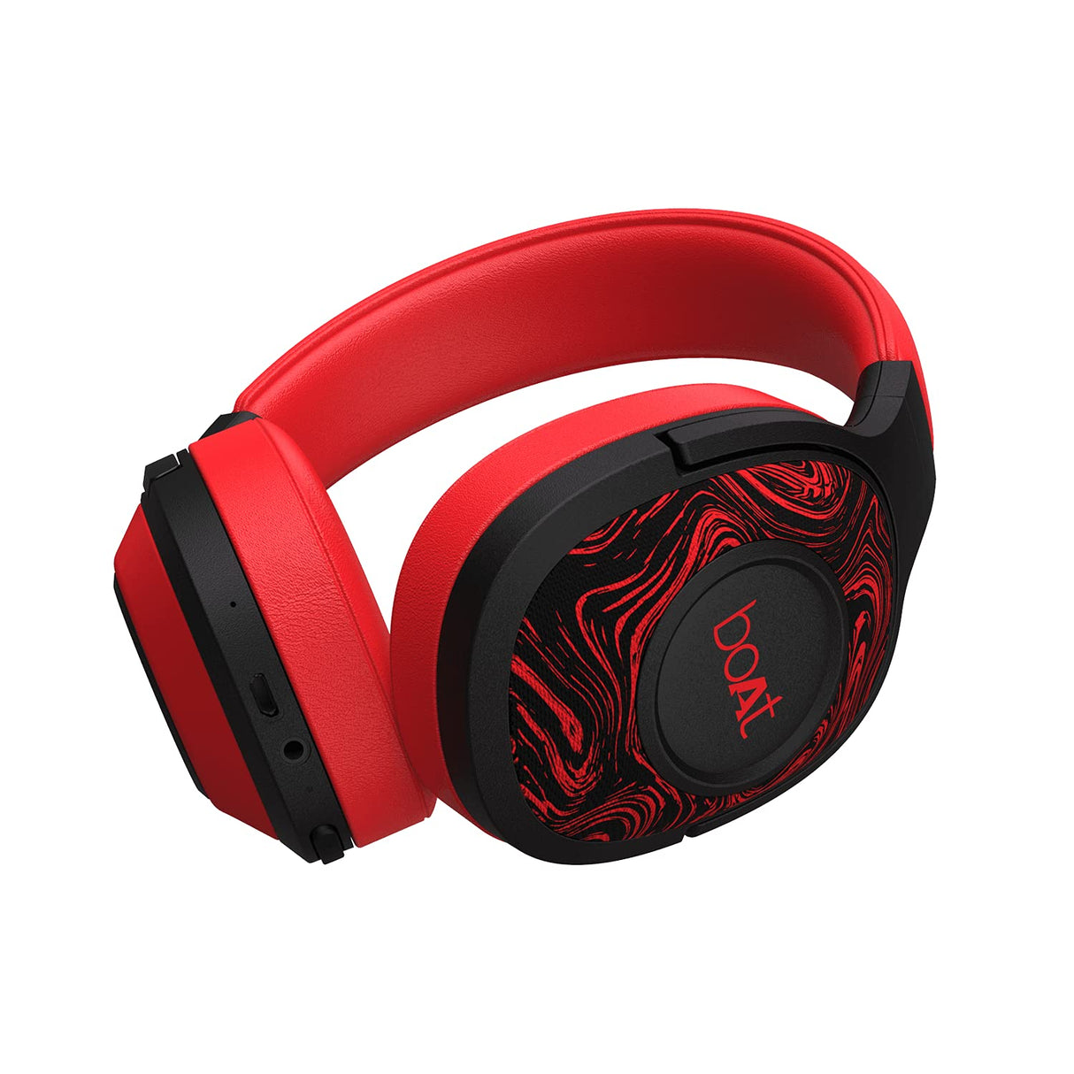 Boat Rockerz 550 - Auriculares inalámbricos Bluetooth con micrófono hasta 20 Horas de reproducción, Controladores de 50 mm, Almohadillas Acolchadas Suaves y Aislamiento físico de Ruido (Rojo)