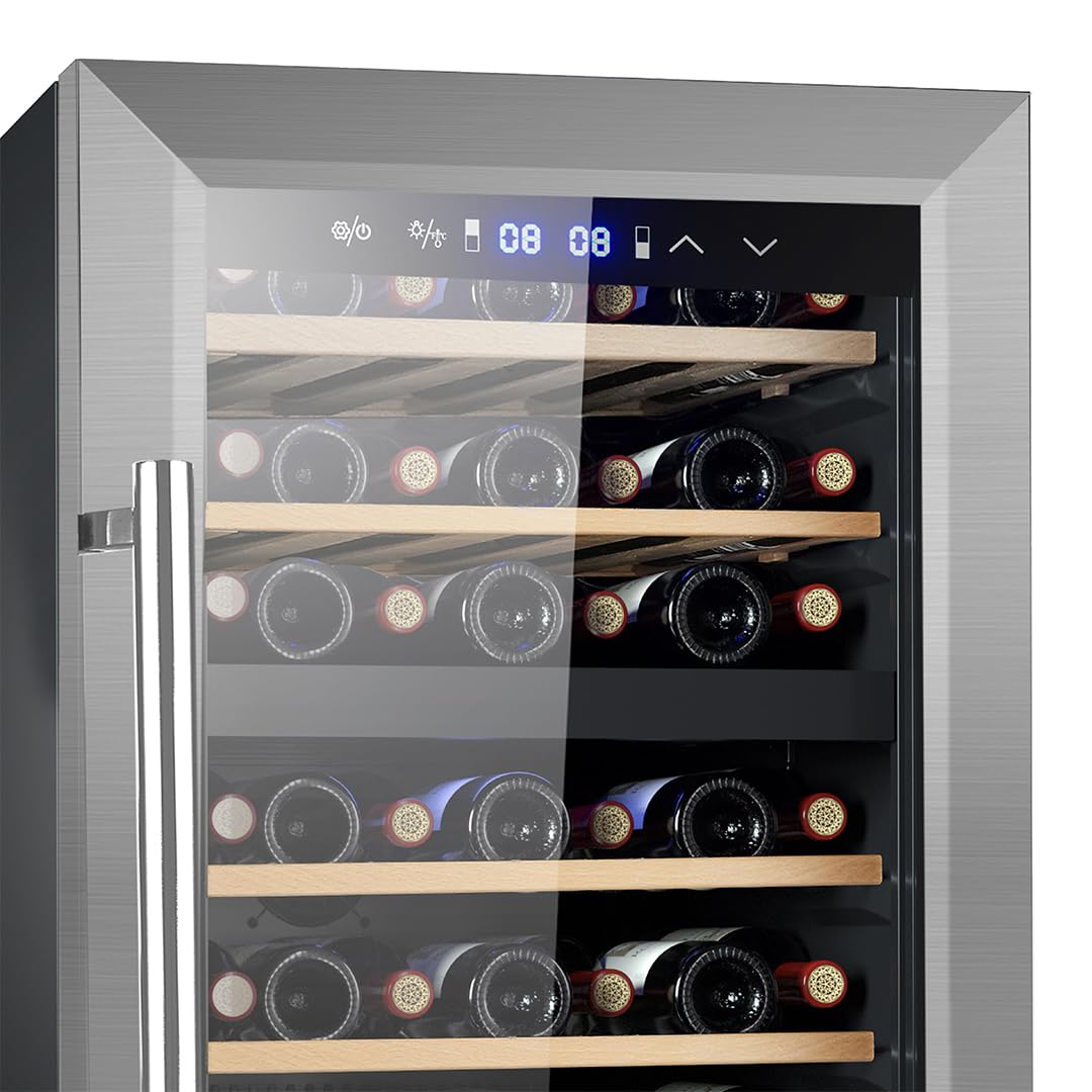 SVAN Vinoteca 52 Botellas Negro SVN5200D. Capacidad 127 Litros, Bajo Nivel Sonoro, Luz Interior, Eficiencia Energética Clase G