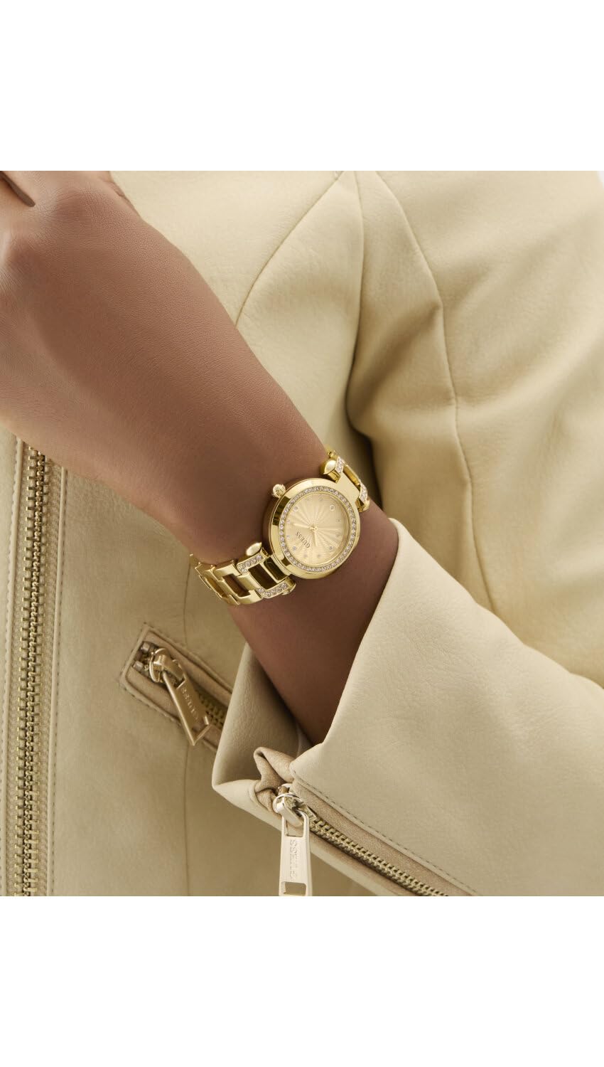 GUESS Reloj Analógico para Mujer'S de Cuarzo con Correa en Acero Inoxidable GW0869L4