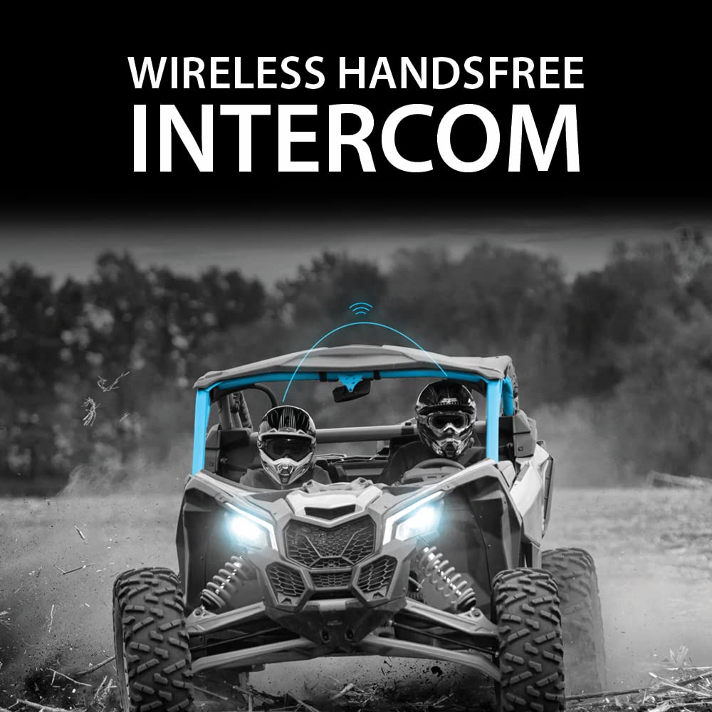 Cardo PACKTALK Edge Vehículos Todoterreno, Moto de Nieve, Lado x Lado, comunicación ATV para Cada Terreno (dúo)