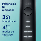 Philips Sonicare DiamondClean 9000 cepillo dental eléctrico, paquete doble, cepillo dental sónico con aplicación, sensor de presión, vaso de carga, negro y oro rosa, modelo HX9914/61