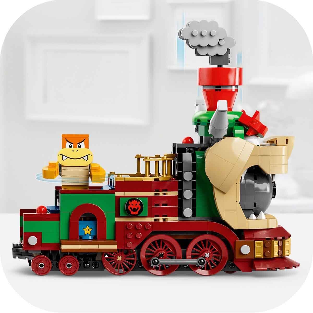 LEGO Super Mario El Tren expreso Bowser - Juguete Interactivo xon 2 Estaciones y 6 Figuras Inc. Hermano Martillo y 2 Goombas - Regalo Gamer para Niños y Niñas de 9+ Años 71437