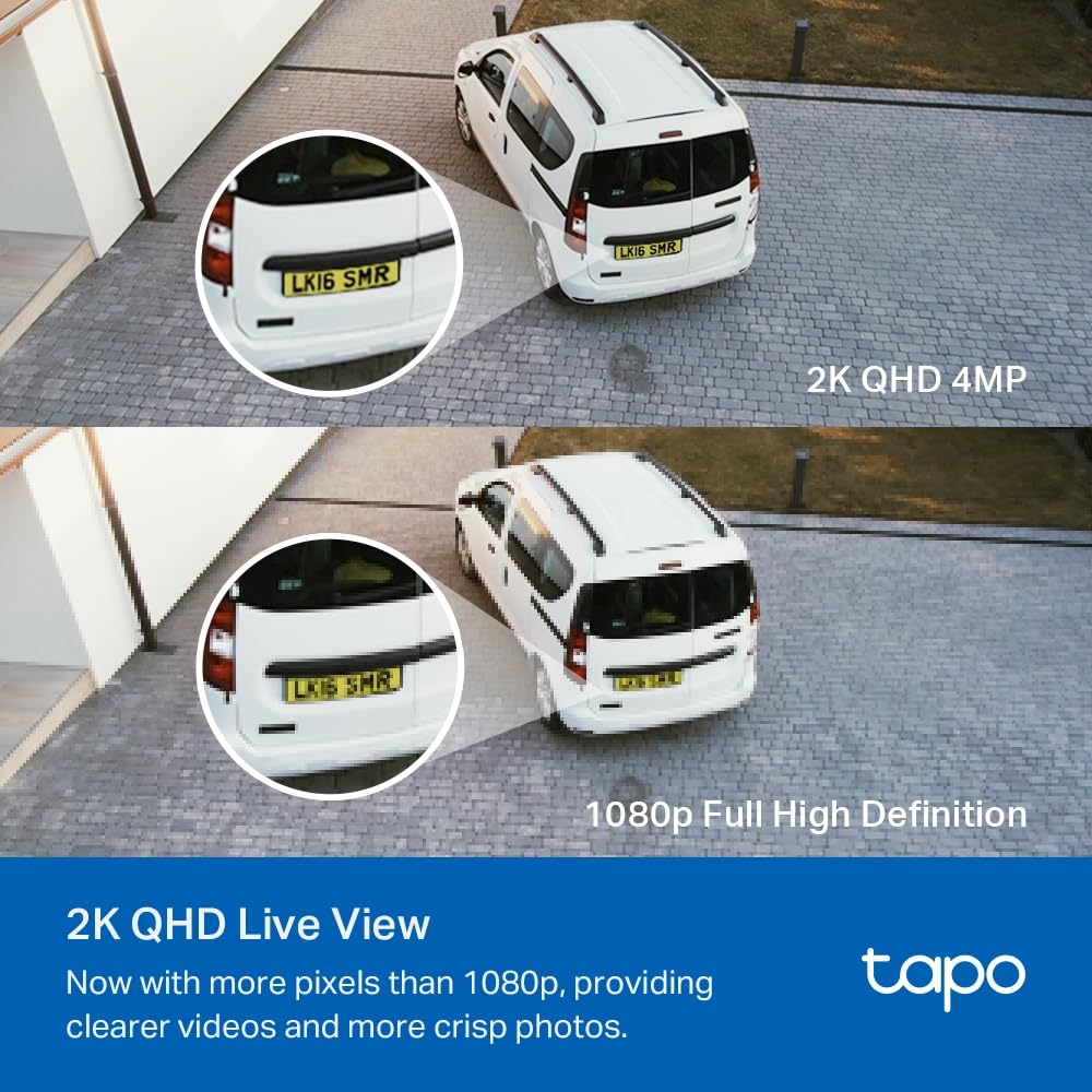Tapo C720 Cámara Inteligente Proyector 2K QHD 2800LM, Activado por Movimiento, Soporte Inteligencia Artificial IP65 Local/Cloud Almacenamiento