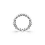 Swarovski Anillo Matrix Vittore, Talla pera, Blanco, Acabado en tono plateado