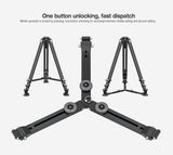 Leofoto - Trípode de vídeo - Trípode de Carbono para cámaras - Capacidad de Carga de 10 kg - Pies Extensibles - Altura mínima de 36,5 cm a una Altura máxima de 169 cm - LVC-253C+BV-15