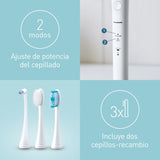 Panasonic EW-DL83-W803 Cepillo de Dientes Eléctrico Sónico (Control de Presión, Temporizador de cepillado, 2 Modos, Indicador LED, Inalámbrico, 100% Lavable), Color Plata