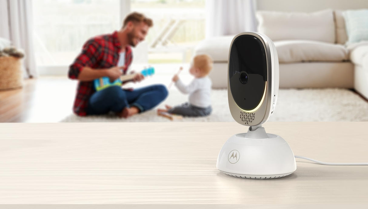 Motorola Nursery VM85 Connect Vigilabebés con Cámara – WiFi y App Móvil, Pantalla 5”, Visión Nocturna, Giro/Inclinación, Comunicación Bidireccional, Canciones de Cuna