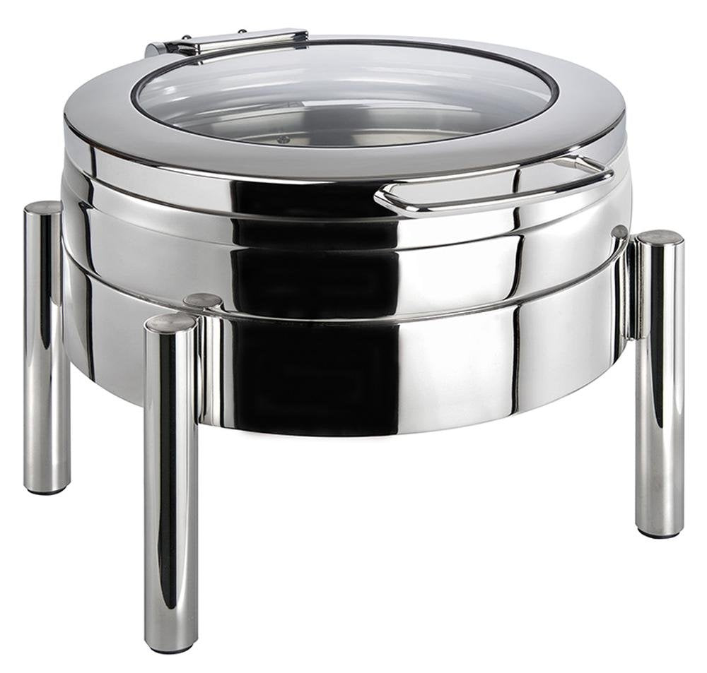 APS Chafing Dish redondo – PREMIUM de, de acero inoxidable 18/8 44 x 54 x 33 cm, estructura de 1, 1 Agua Platillos