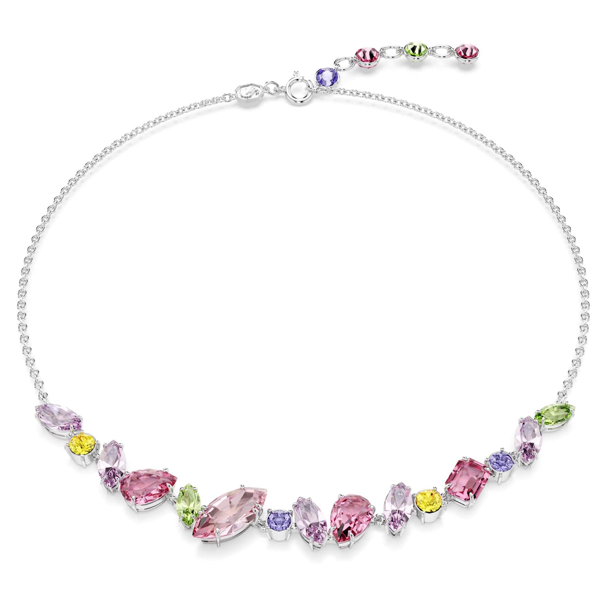 Swarovski Collar Gema, Tallas mixtas, Multicolor, Baño de rodio