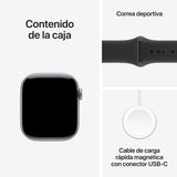 Apple Watch Series 11 GPS+Cellular con Caja de Aluminio en Gris Espacial de 42 mm y Correa Deportiva Negra-Talla S/M.Calidad del Sueño,monitores de entreno y Salud,Pantalla Siempre Activa