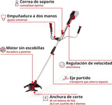 Einhell desbrozadora inalámbrica Agillo - 36/255 BL PXC. 2 x 18 V, sin escobillas, control electrónico de velocidad, hoja de 3 dientes, sistema de bloqueo del eje, sin batería y cargador