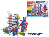 Majorette - Super Chase Center. Aparcamiento de 5 plantas, 57 plazas de aparcamiento, a partir de 5 años, 4 coches de juguete, comisaría, tren, ascensor, efectos de luz y sonido (212059984)
