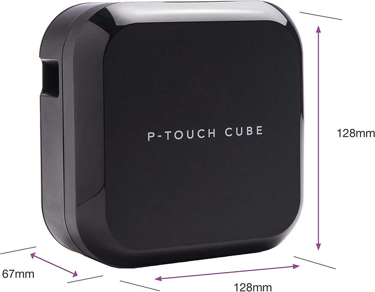 Brother PTP710BT Cube. Rotuladora electrónica profesional portátil con conexión PC y Bluetooth . Color negro