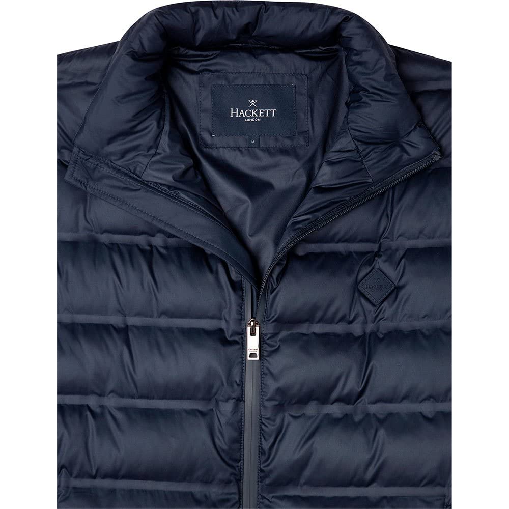 Hackett London LW Moto Chaqueta, Azul Marino, M para Hombre