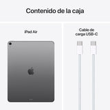 Apple iPad Air de 13 Pulgadas con Chip M3 diseñado para Apple Intelligence, Pantalla Liquid Retina, 256 GB, cámara Frontal/Trasera de 12 Mpx, Wi-Fi 6E, Redes 5G, Touch ID — Gris Espacial
