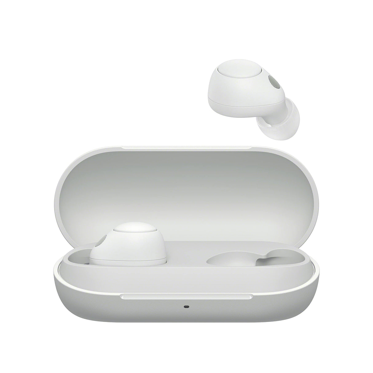 Sony WF-C700N Auriculares Inalámbricos, Bluetooth, Cancelación de Ruido (Pequeños, Ligeros y con conexión multipunto, IPX4, hasta 20hr de Autonomía, Carga Rápida, iOS & Android) Blanco