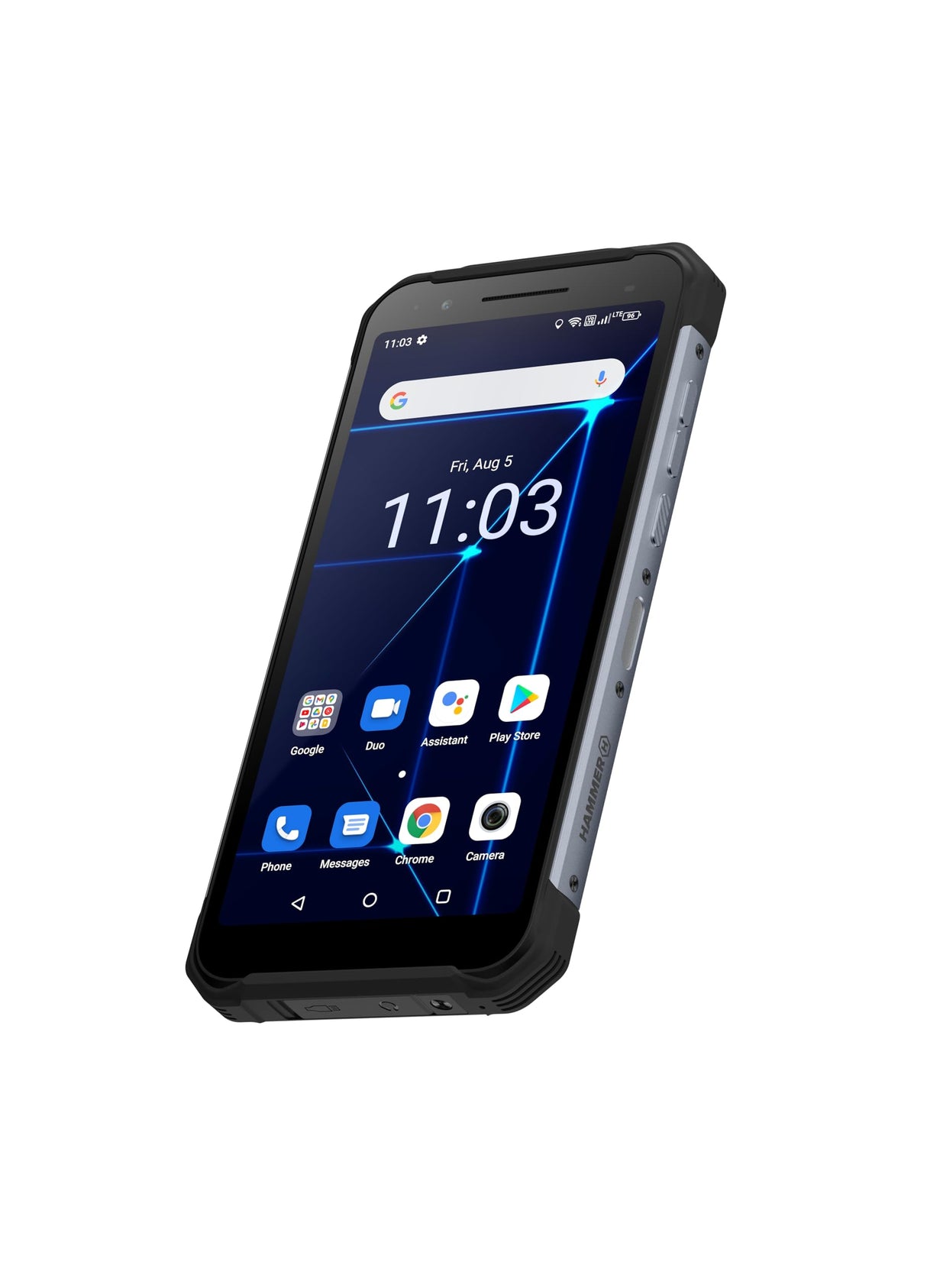 HammerConstruction 6" IPS, IP69 Robusto Smartphone Militar, Resistente al Agua, a Prueba de Golpes, a Prueba de Polvo, Mega batería 6000mAh, Dual SIM, 128GB de Memoria, Dual SIM, GPS - Plata