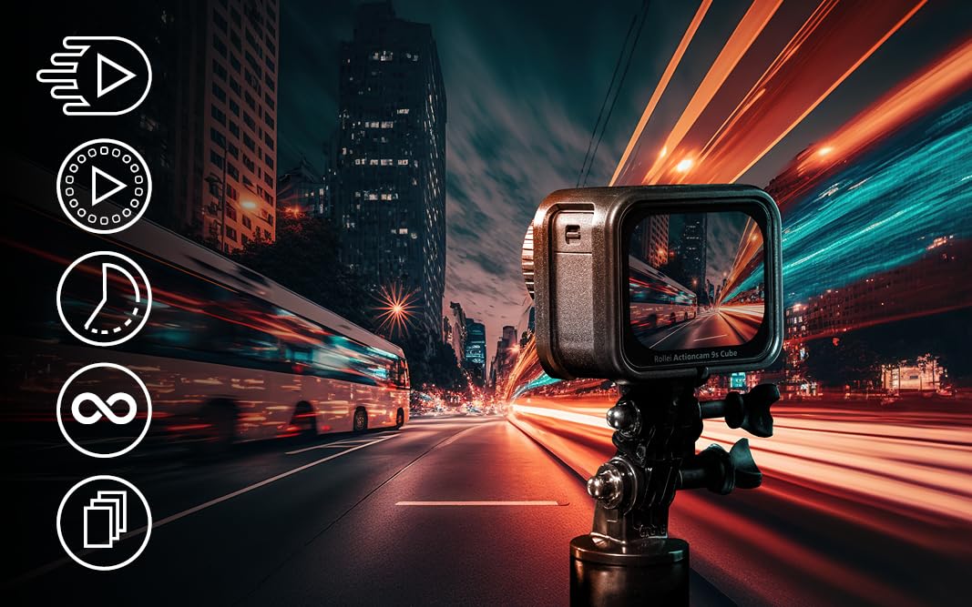 Rollei Actioncam 9s Cube: Brillante acción 4K, Resistente al Agua hasta 21 m, diseño Mini, Pantalla táctil y estabilización de Imagen para la Mejor Aventura