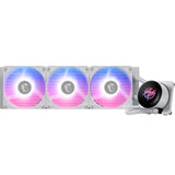 MSI MPG CORELIQUID P13 360 WHITE – Refrigeración Líquida AIO 360mm Blanca con ARGB, 3 Ventiladores PWM, Compatible con Intel LGA 1700/1200 y AMD AM5/AM4, Diseño Premium