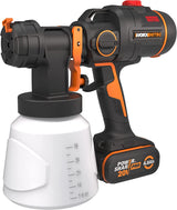 WORX WX020 Nitro - Sistema de pulverización de Pintura con batería (20 V, Potente Motor sin escobillas, 3 pulverizadores y 4 tamaños de Boquilla, fácil Limpieza, pulverización Uniforme, Incluye