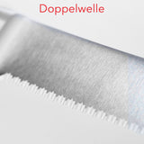 WÜSTHOF Classic cuchillo pan con doble dentado de precisión 23 cm, blanco