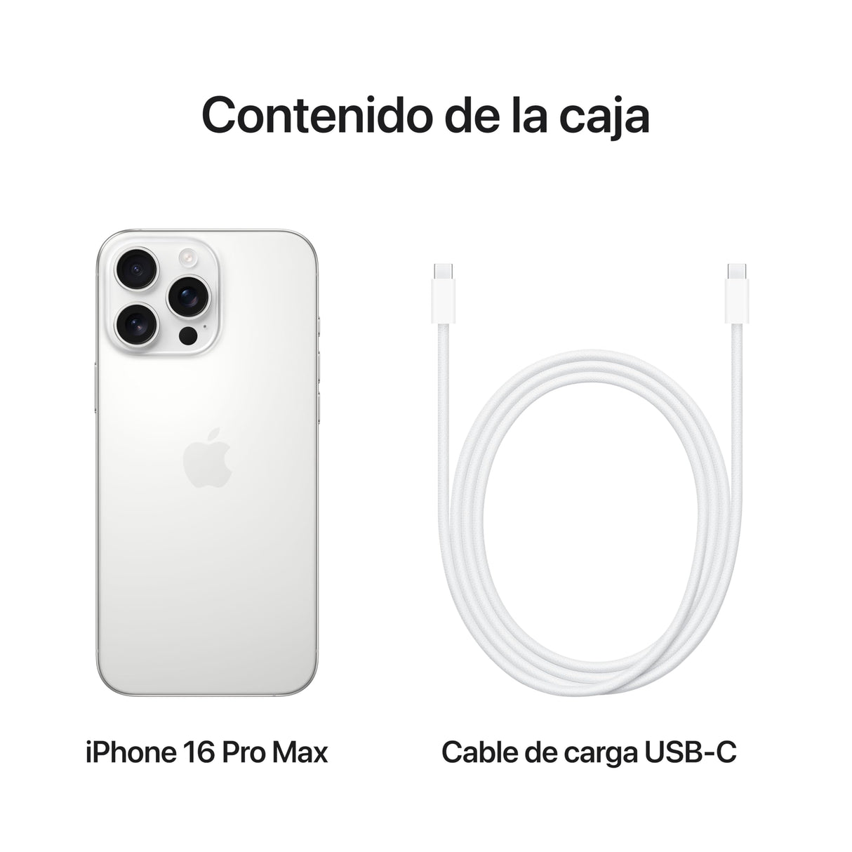Apple iPhone 16 Pro MAX (512 GB) - Titanio Blanco + Funda de Silicona con MagSafe - Negro